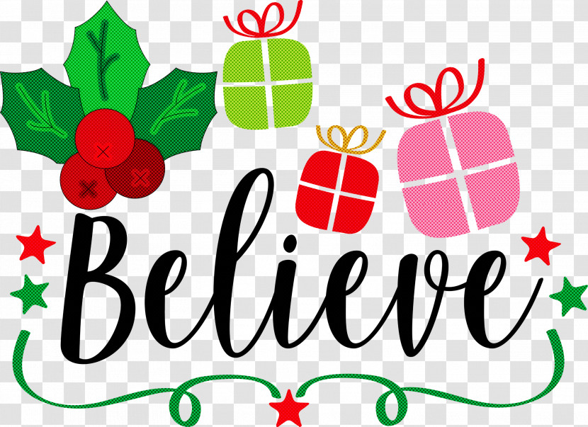 Believe Santa Christmas Transparent PNG