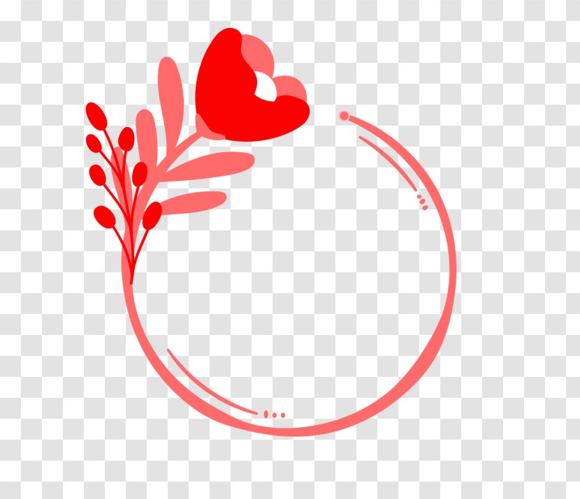 Red Leaf Heart Plant Flower - Logo Transparent PNG