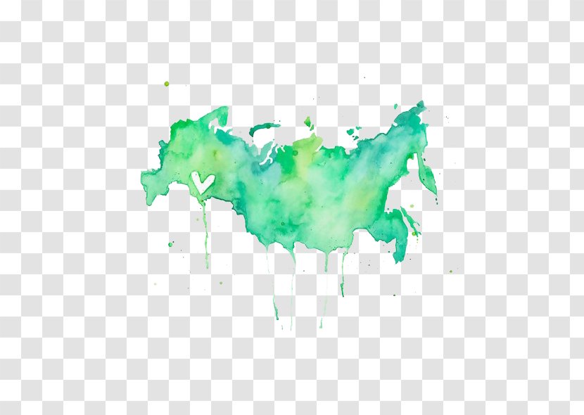 Russia China Watercolor Painting Illustration - Green Transparent PNG