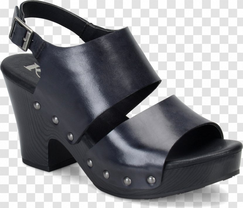 Clog Sandal Wedge Shoe Tan - Leather Transparent PNG