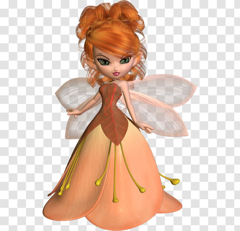 Fairy Brown Hair Cartoon Doll - Fictional Character Transparent PNG
