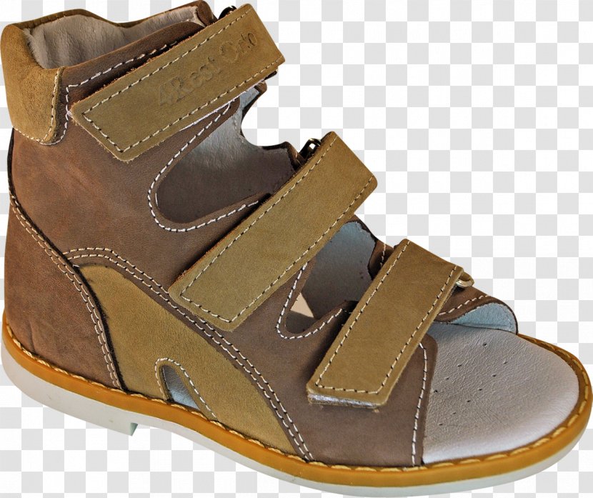 Slide Leather Sandal Shoe Walking - Brown Transparent PNG