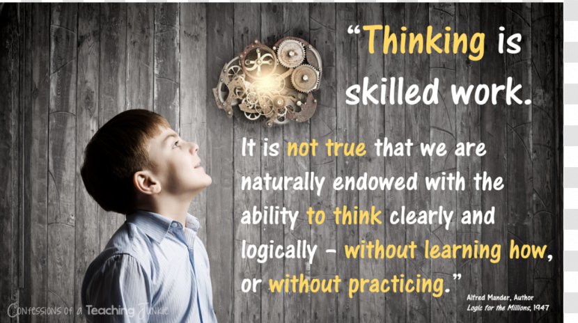 Critical Thinking Mindset Skill Creativity Thought - Teacher - Cliparts Transparent PNG
