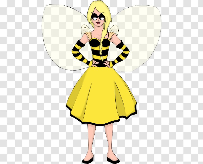 Fairy Insect Dress Clip Art - Costume Design - Mining Honey Bees Transparent PNG
