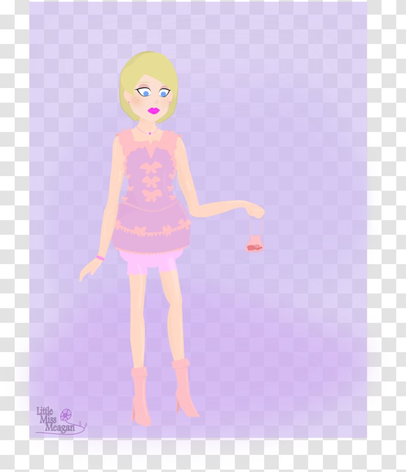 Animated Cartoon Barbie Character - Violet Transparent PNG