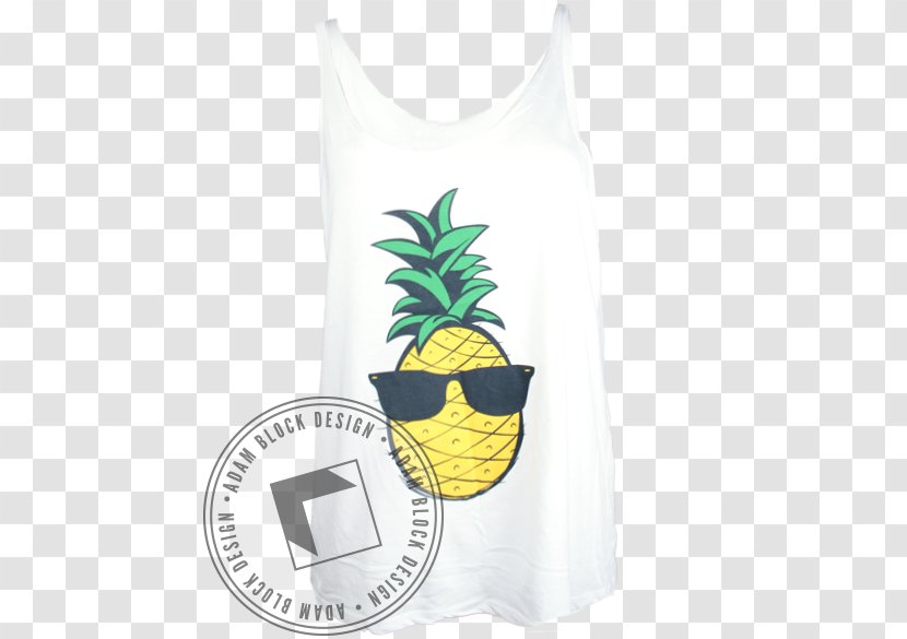 T-shirt Sleeveless Shirt Outerwear Font - Pineapple Beach Transparent PNG