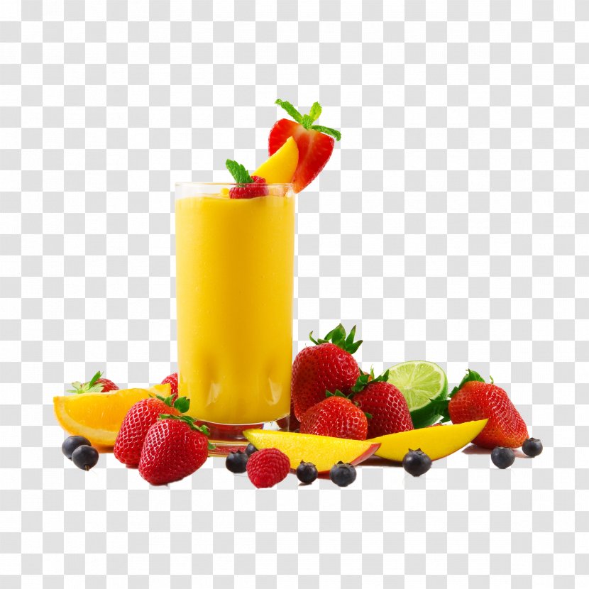 Ice Cream Smoothie Milkshake Juice Cocktail - Strawberries - Fruit Transparent PNG