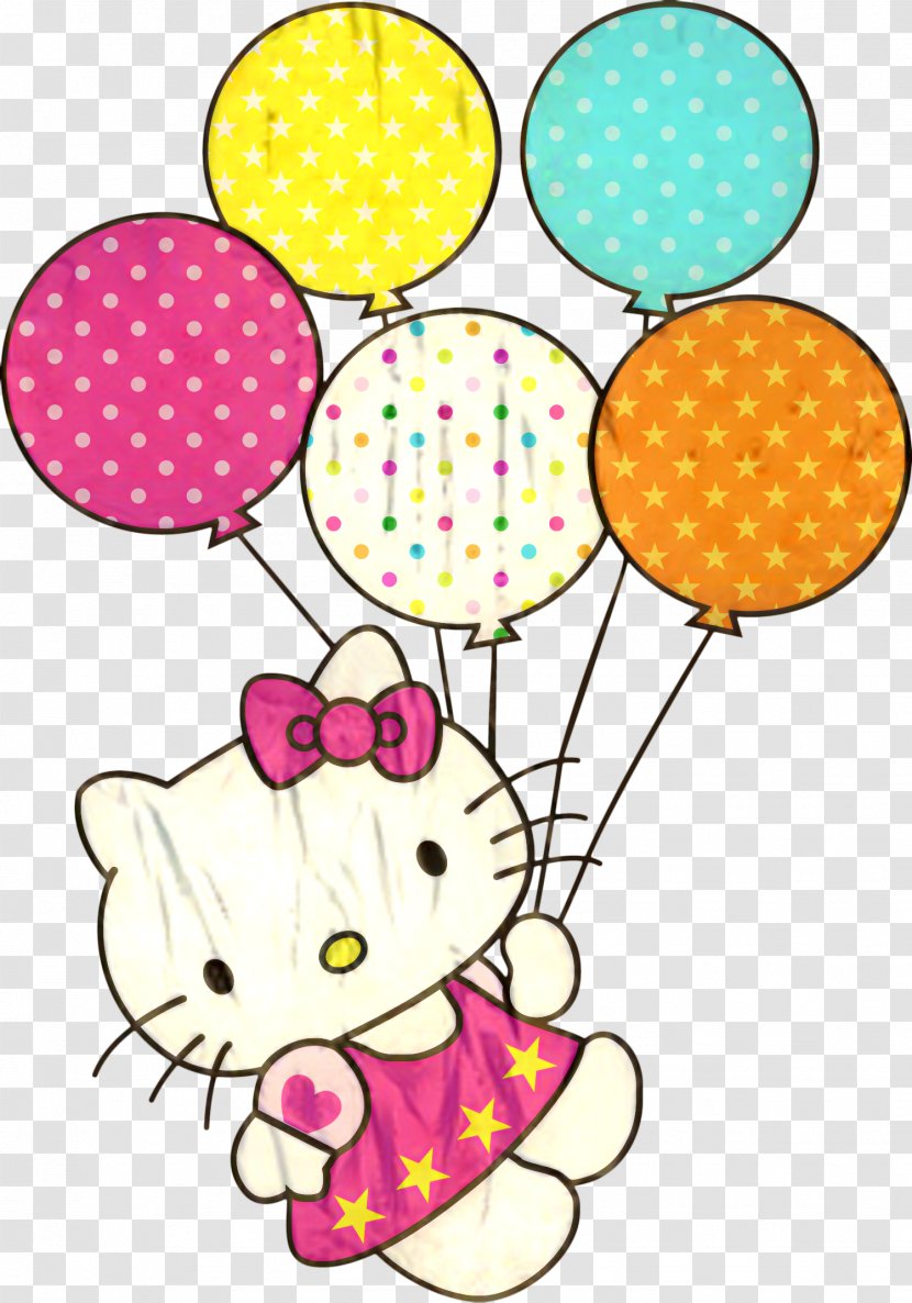 Hello Kitty Balloon Clip Art Openclipart - Greeting Note Cards Transparent PNG