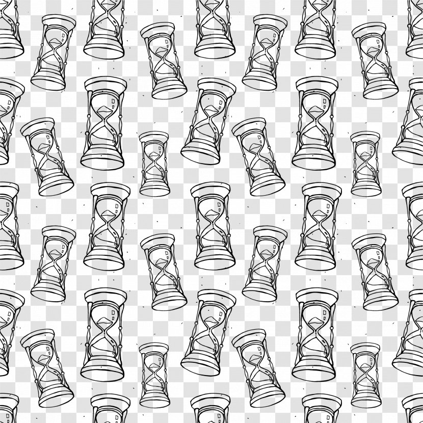 Hourglass Sketch - Monochrome Photography - Vector Shading Material Transparent PNG