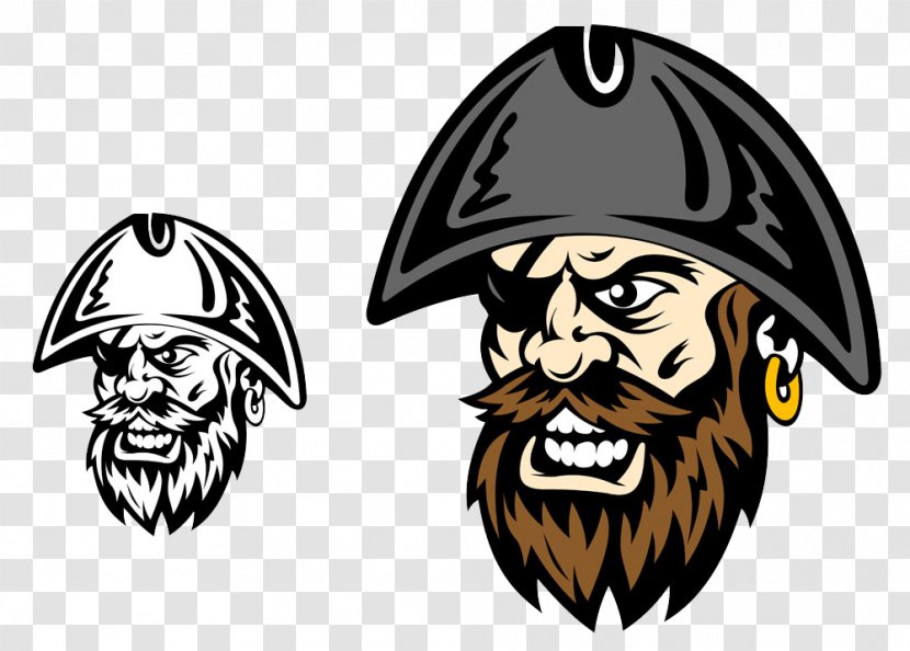 Piracy Royalty-free Beard Clip Art - Royaltyfree - Hand-painted One-eyed Pirate Transparent PNG