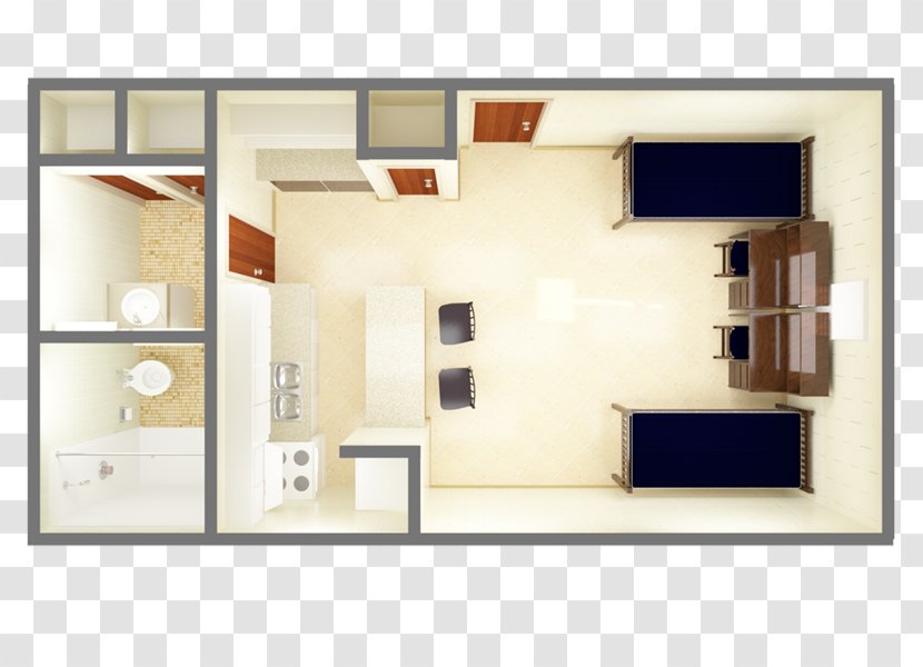 Floor Plan Studio Apartment House - Home Transparent PNG