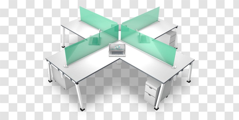 Desk Office Furniture Büromöbel - Glass - Design Transparent PNG
