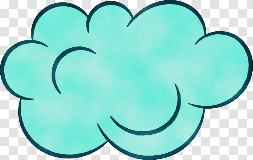Watercolor Balloon - Wet Ink - Symbol Teal Transparent PNG
