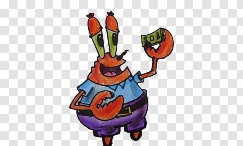 Mr. Krabs Patrick Star Gary Squidward Tentacles Plankton And Karen - Hand-painted Version Of The Crab Owner Took Money Transparent PNG