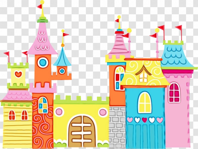 Castle Cartoon - Toy - Facade Building Transparent PNG