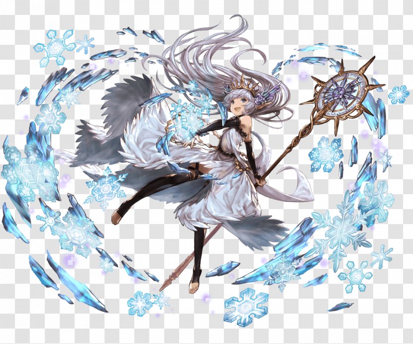 Granblue Fantasy Rage Of Bahamut Shadowverse Character Android - Flower - Blue Crescent Transparent PNG