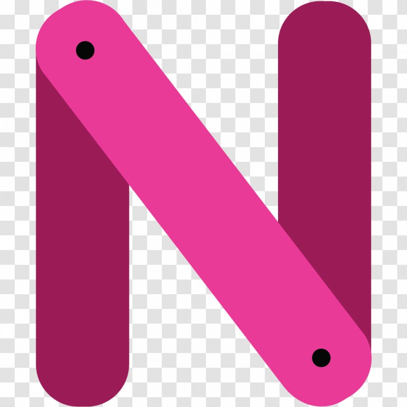 Letter N - Pink - Color Stitching Transparent PNG