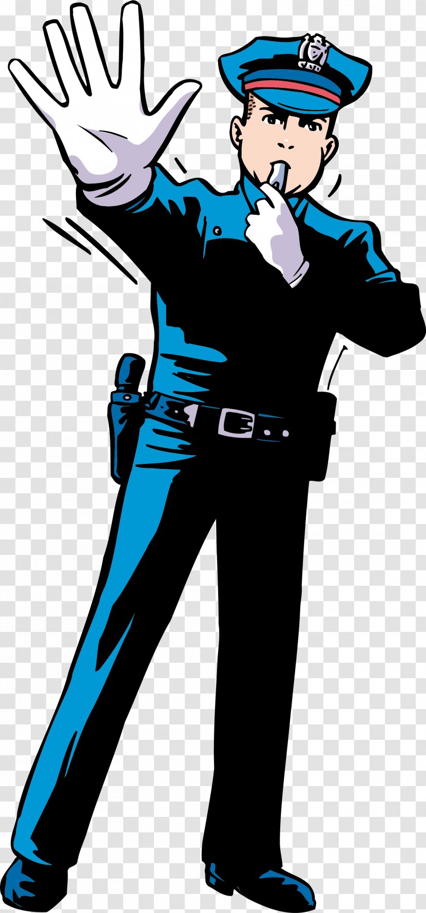 Police - Drawing - Cartoon Vector Transparent PNG