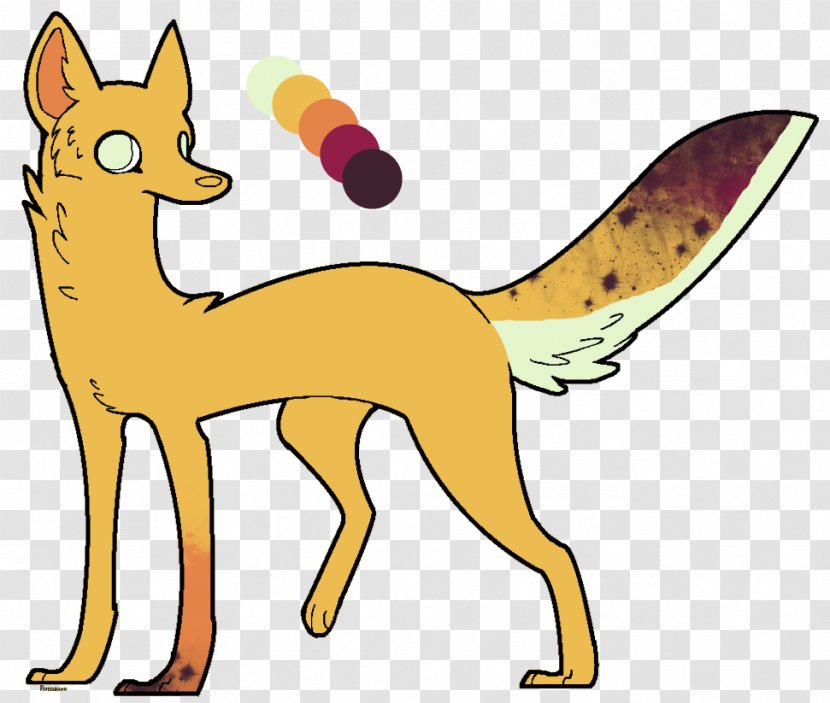 Red Fox Dog Whiskers Fauna Clip Art - Yellow Transparent PNG