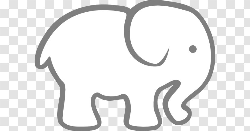 Elephants Coloring Book Drawing Image Cartoon - Silhouette - Baby Elephant Transparent PNG