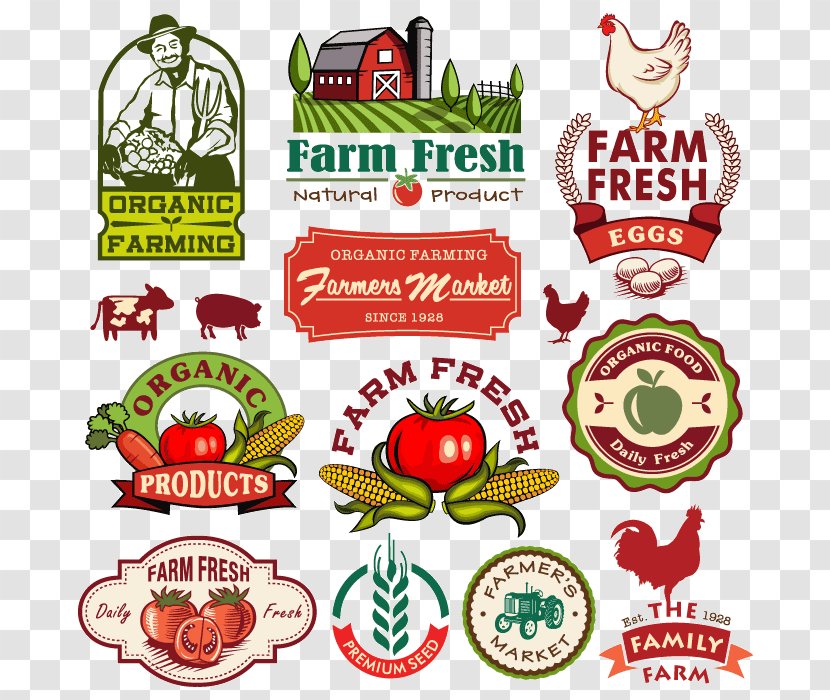 Label Organic Farming Agriculture - Fruit Transparent PNG