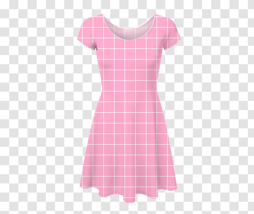 Tartan Shoulder Sleeve Dress Nightwear - Pink M - Black And White Cow Print Leggings Transparent PNG