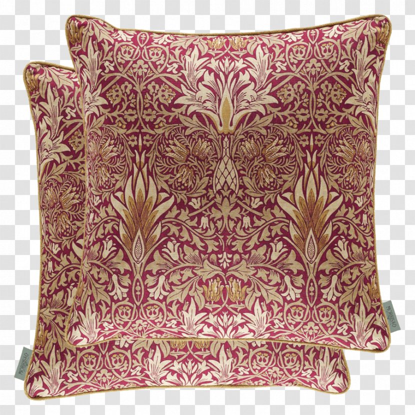 Cushion Strawberry Thief Throw Pillows Morris & Co. - William - Pillow Transparent PNG