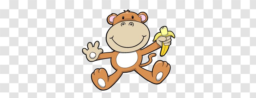 Monkey Clip Art - And Banana Problem - Cartoon Image Transparent PNG