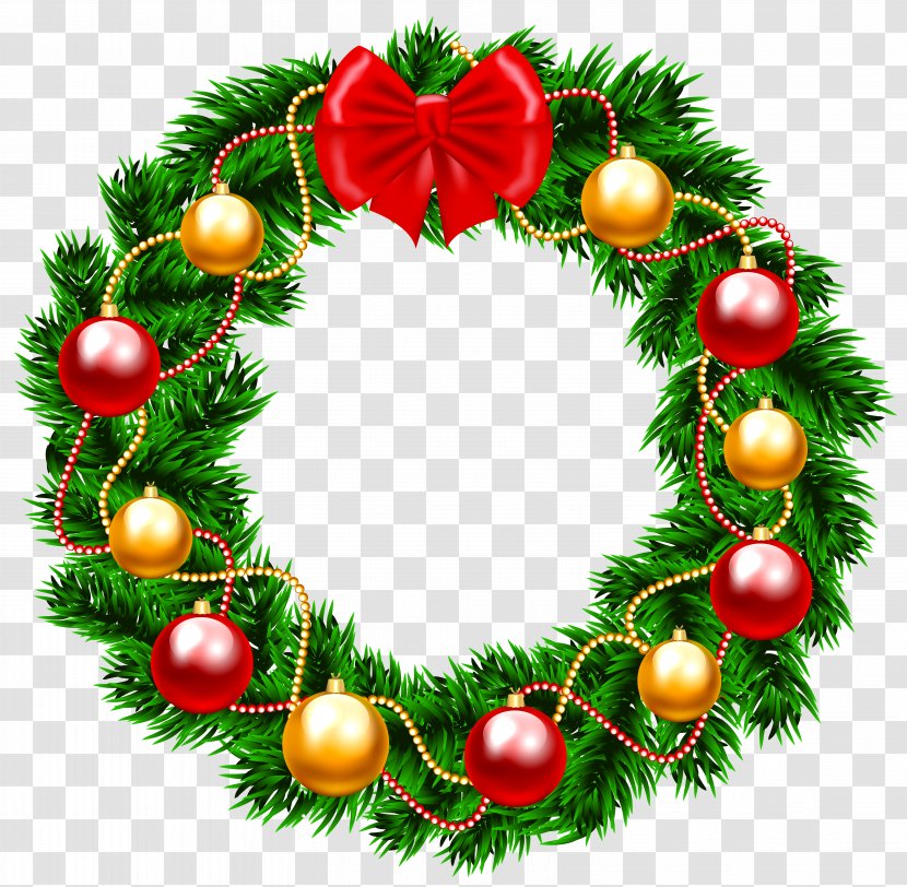 Christmas Wreaths Clip Art Day - Santa Claus Transparent PNG