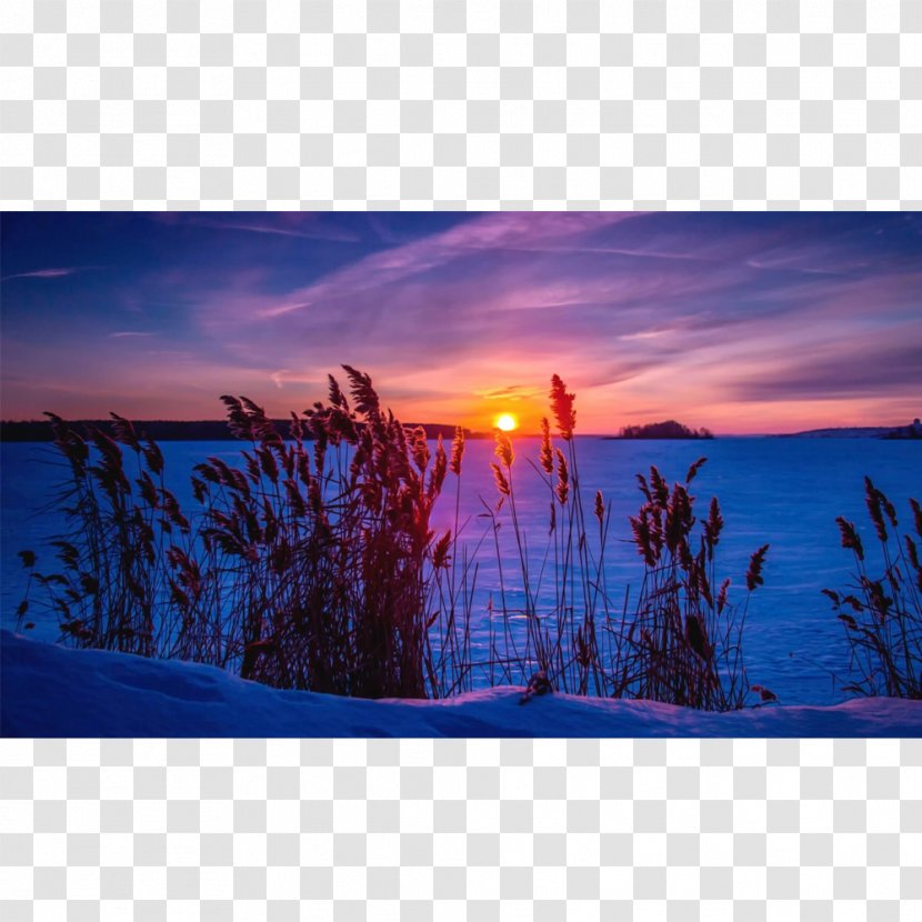 Sunset Desktop Wallpaper Winter Snow Sunrise - 4k Resolution Transparent PNG