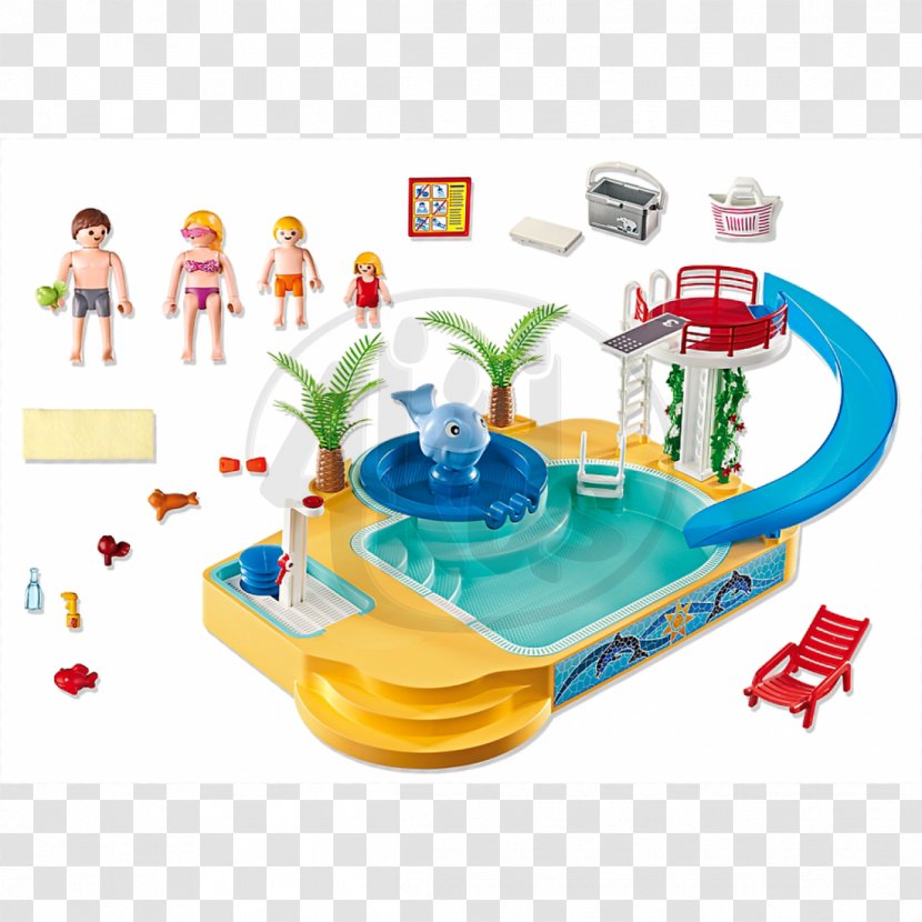 Playmobil Toy Playground Slide Swimming Pool Game - Playset - Water Transparent PNG