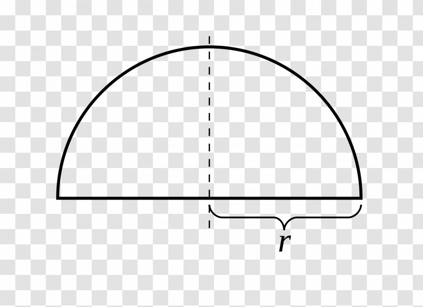 Semicircle Radius Geometry Circumference - Diameter - Radian Line Transparent PNG