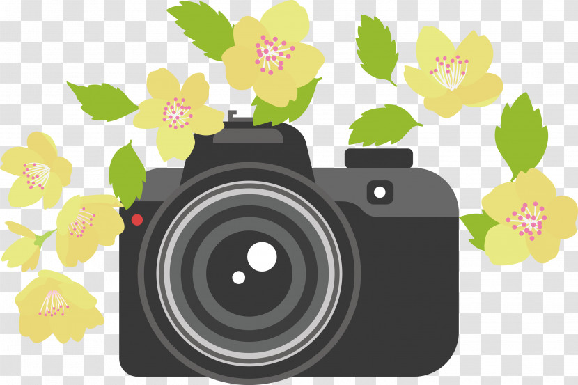 Camera Flower Transparent PNG