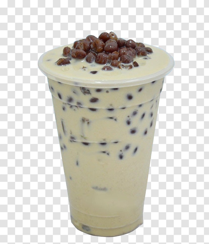 Milkshake Milk Tea - Dessert - Red Bean Picture Material Transparent PNG