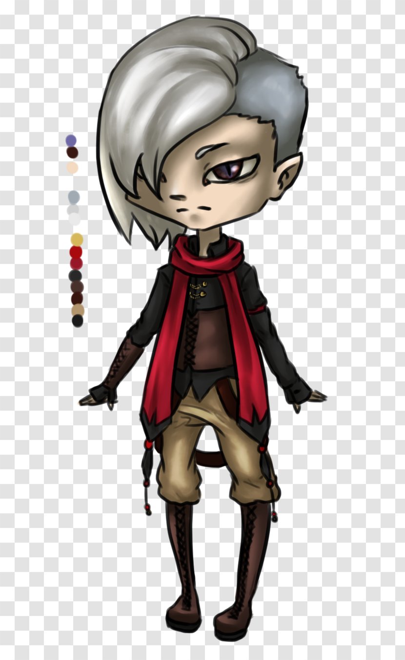 Costume Design Cartoon Figurine - Red Scarf Transparent PNG