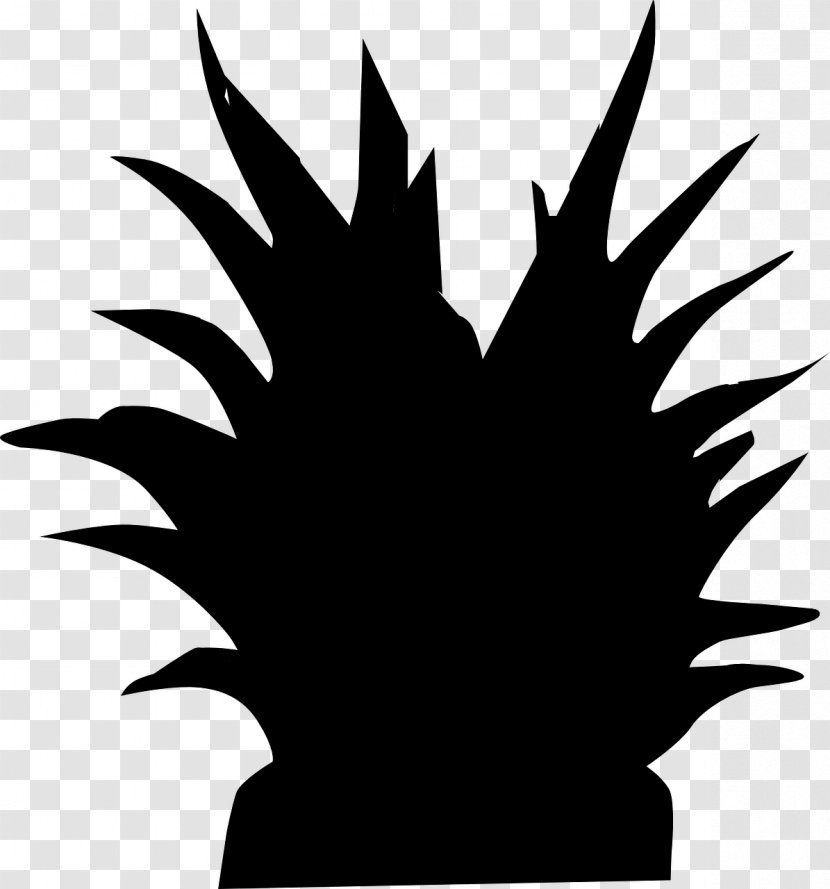 Tree Black And White Silhouette Plant Clip Art - Leaf Transparent PNG
