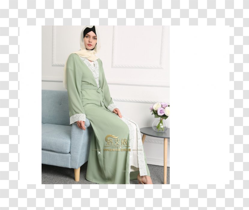 Robe Abaya Outerwear Clothing Dress - Sleeve - Baju Raya Transparent PNG