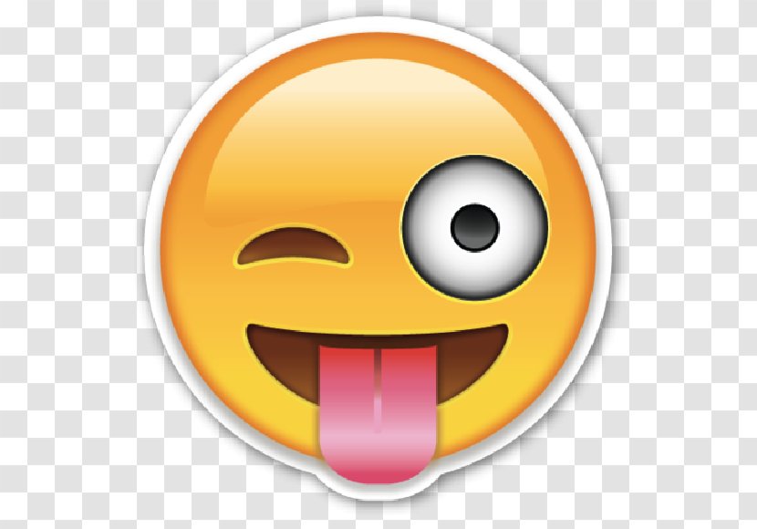 Wink Smiley Emoticon Tongue Emoji - Sticker Transparent PNG