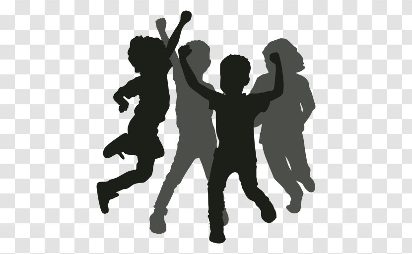 Silhouette Dance Clip Art - Children Playing Transparent PNG