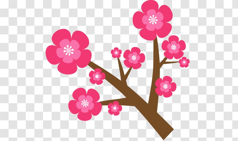 Cherry Blossom Flower Floral Design - Flora Transparent PNG