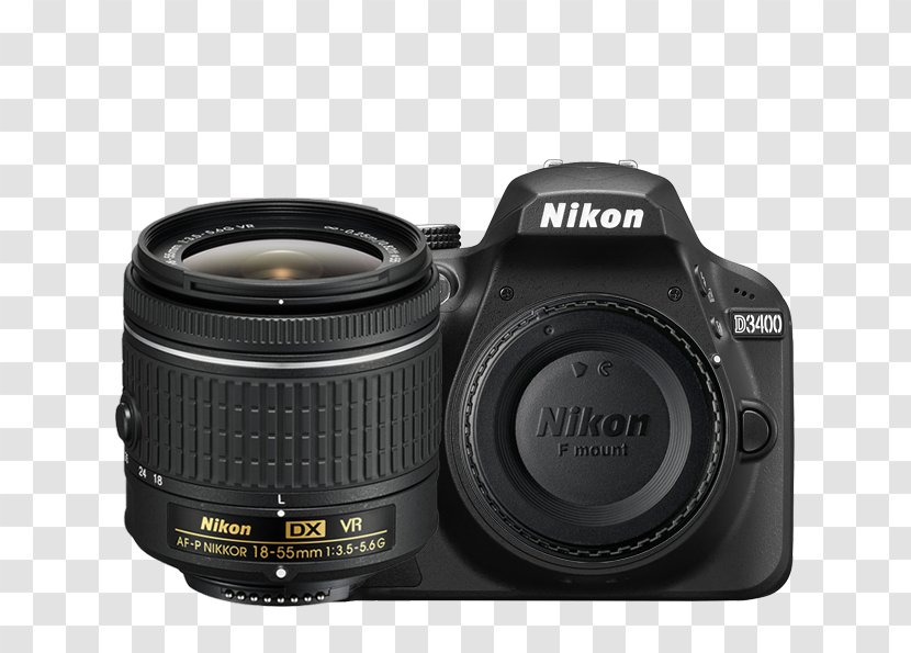 Nikon D3400 D5600 AF-S DX Zoom-Nikkor 18-55mm F/3.5-5.6G Canon EF-S 18–55mm Lens Format - Dx - Camera Dslr Transparent PNG