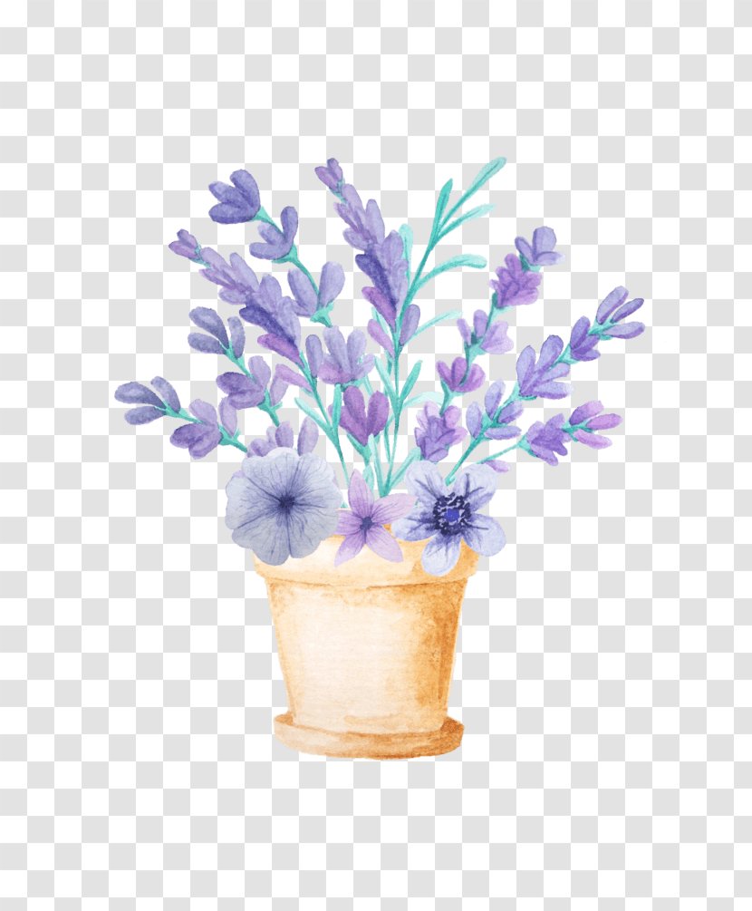 Lavender Image Watercolor Painting Provence - Drawing - Flower Transparent PNG