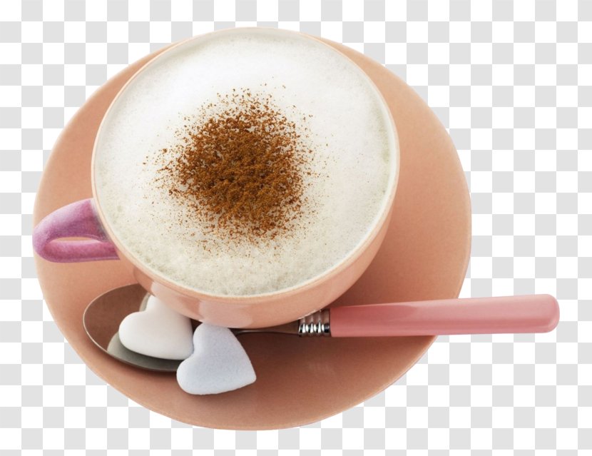 Cappuccino Coffee Latte Espresso Cafe - Caffeine - Color Pink Transparent PNG