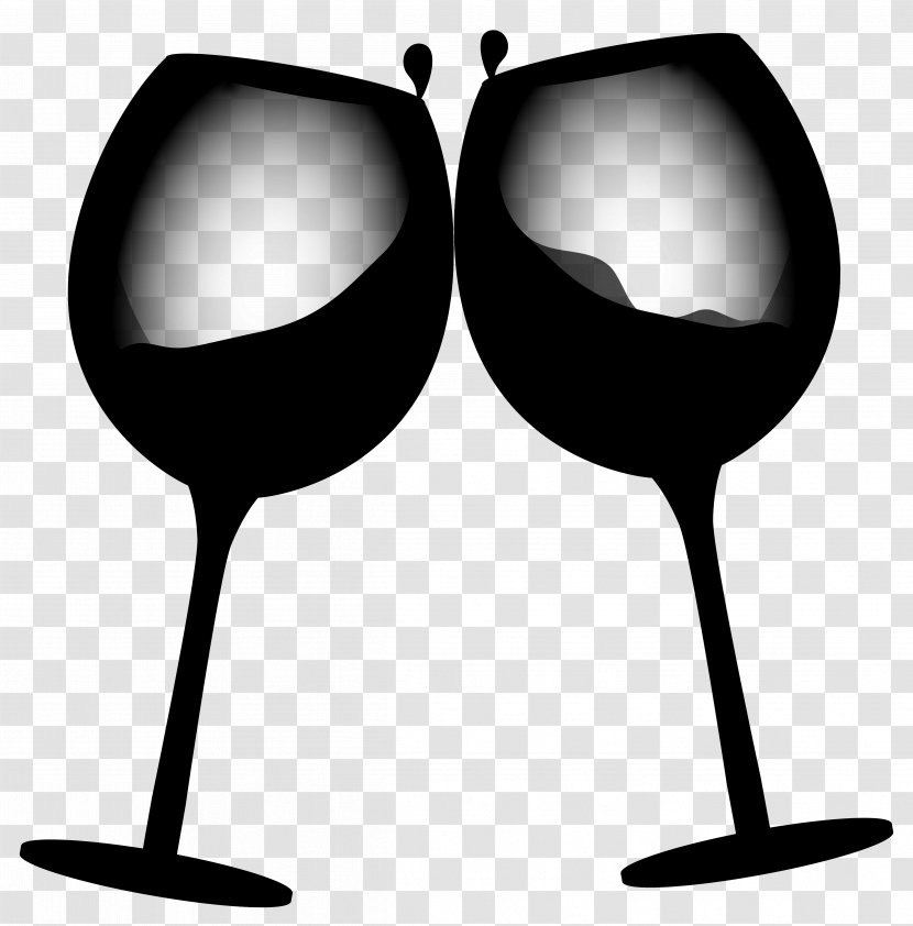 Wine Glass - Blackandwhite Glasses Transparent PNG