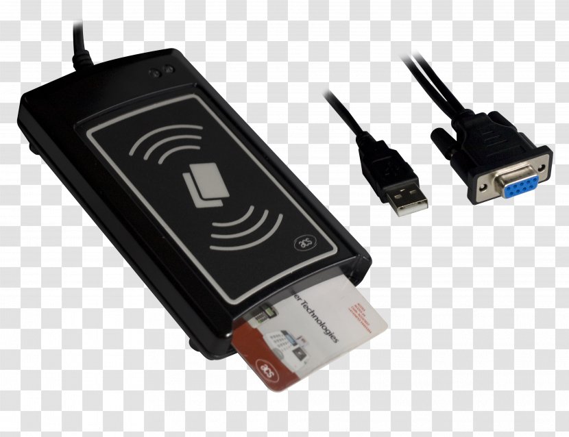 Adapter Card Reader Smart Radio-frequency Identification Contactless Payment - Data Transfer Cable - USB Transparent PNG