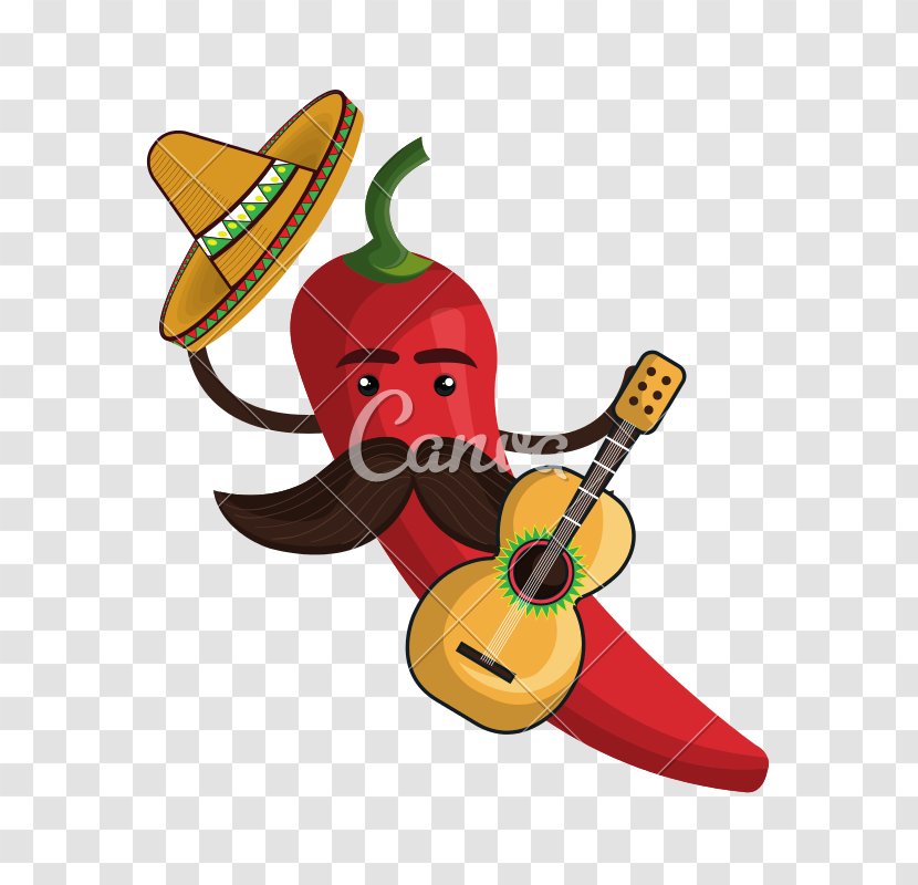 Guitar Cartoon - Chili Con Carne - Accessory Plucked String Instruments Transparent PNG