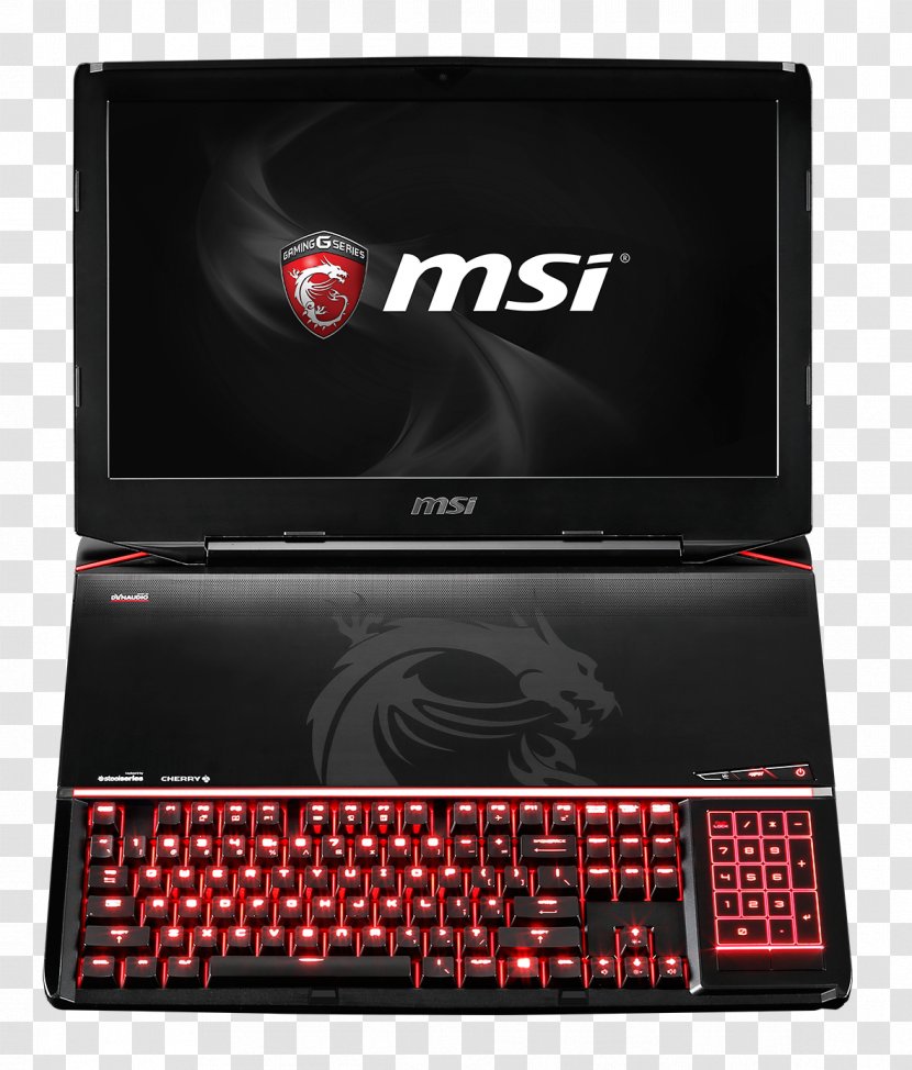 Extreme Performance Gaming Laptop GT80 Titan SLI MSI Wind Netbook Computer Keyboard - Technology - Notebook Transparent PNG