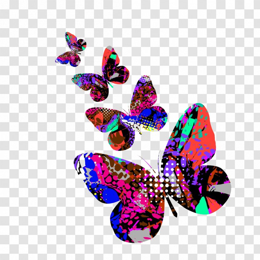 Butterfly Illustration - Pattern Transparent PNG