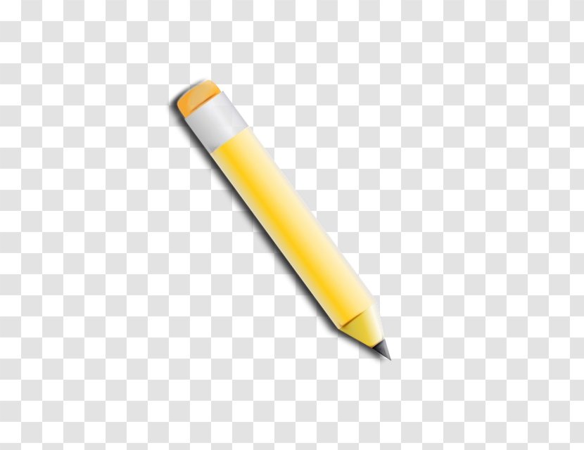 Yellow Pencil Pen Office Supplies Writing Instrument Accessory - Implement Transparent PNG