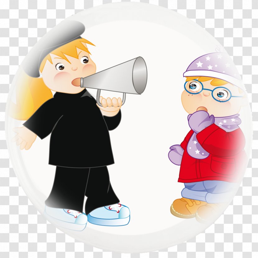 Megaphone Cartoon Finger Profession - Hermes Transparent PNG